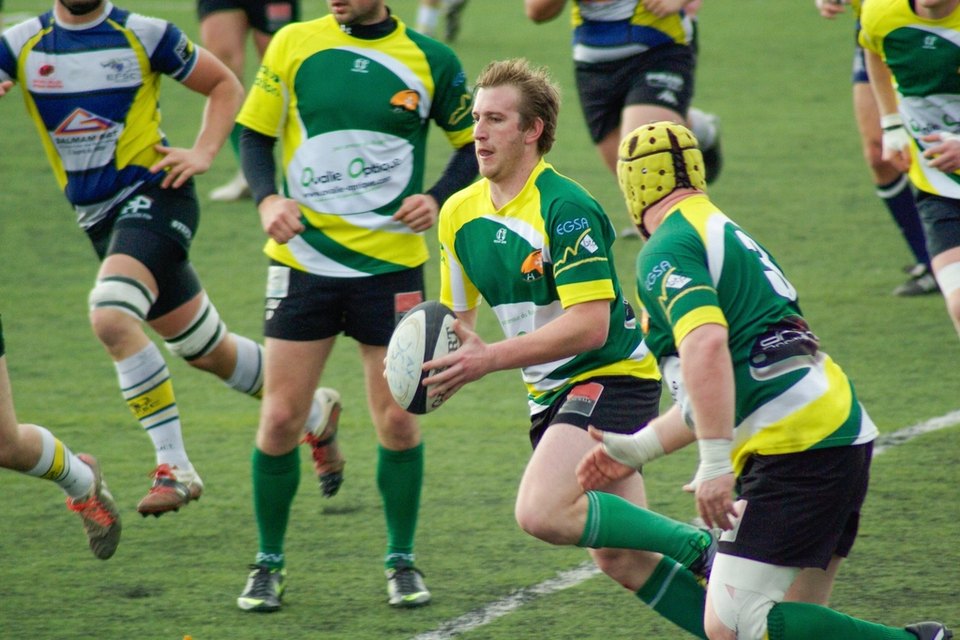 Rugby match in full flight — sponsorship and marketing in action